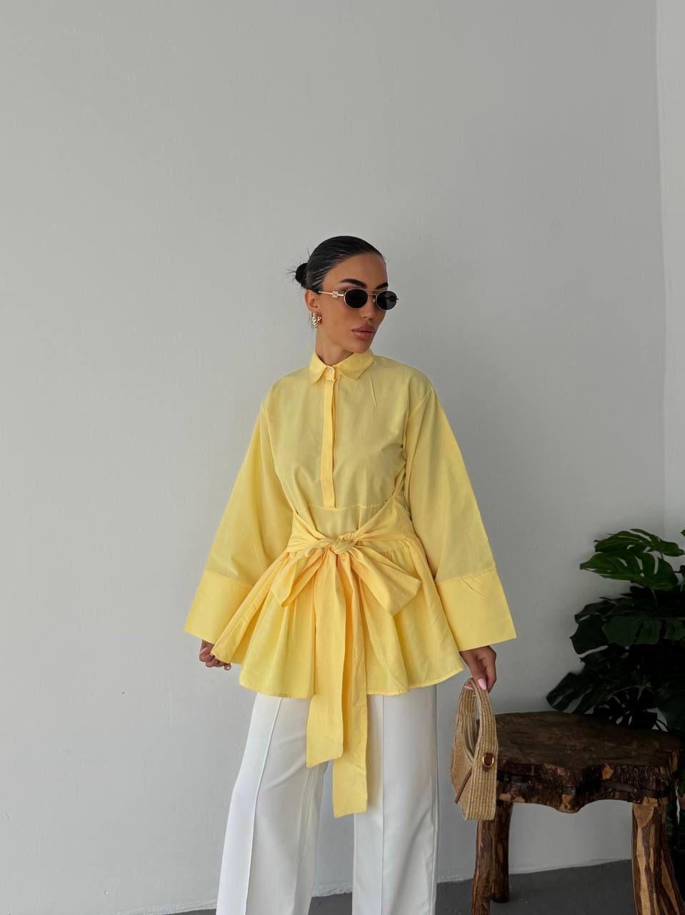 Bağlamalı Gömlek Sarı