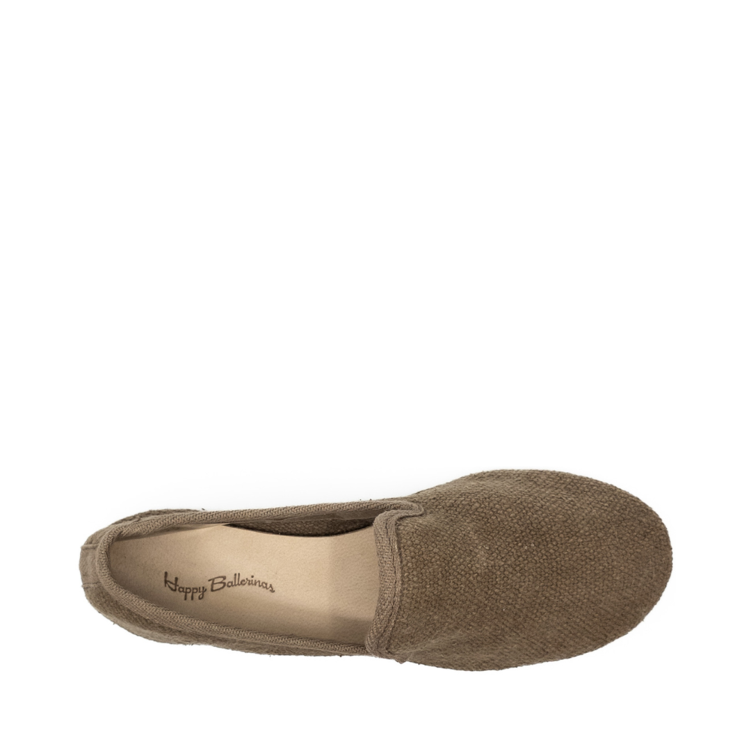 Barbara - Haki Koton Kumaş Barefoot Loafer