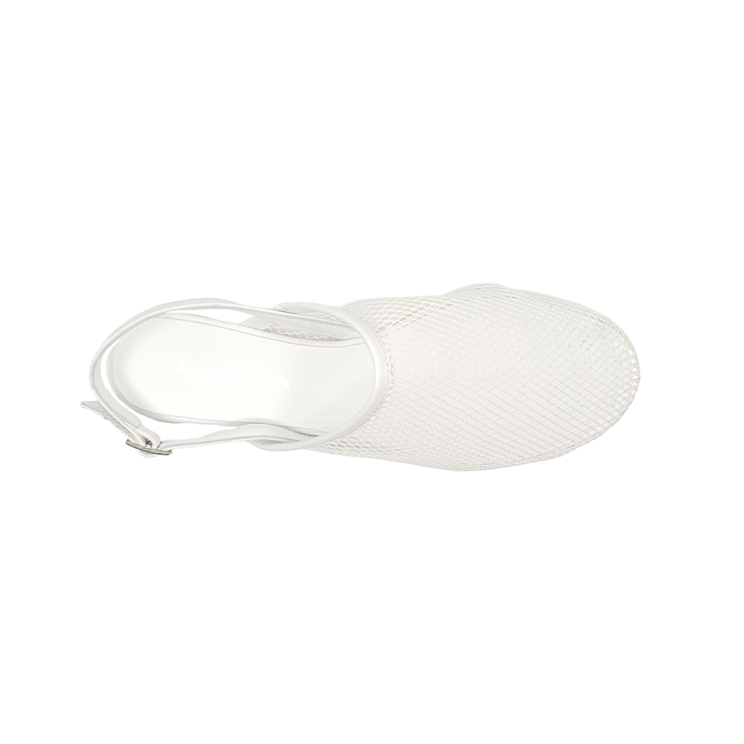 File Kumaş BeyazBarefoot Sandalet