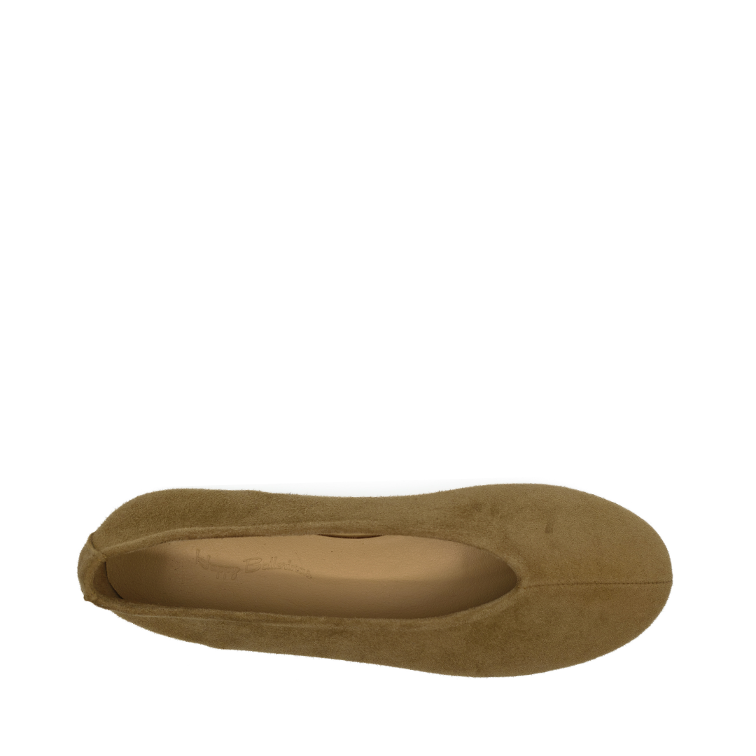 Ginevra - Tütün Rengi Süet Barefoot Babet