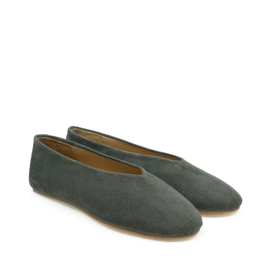 Ginevra - Yeşil Süet Barefoot Babet