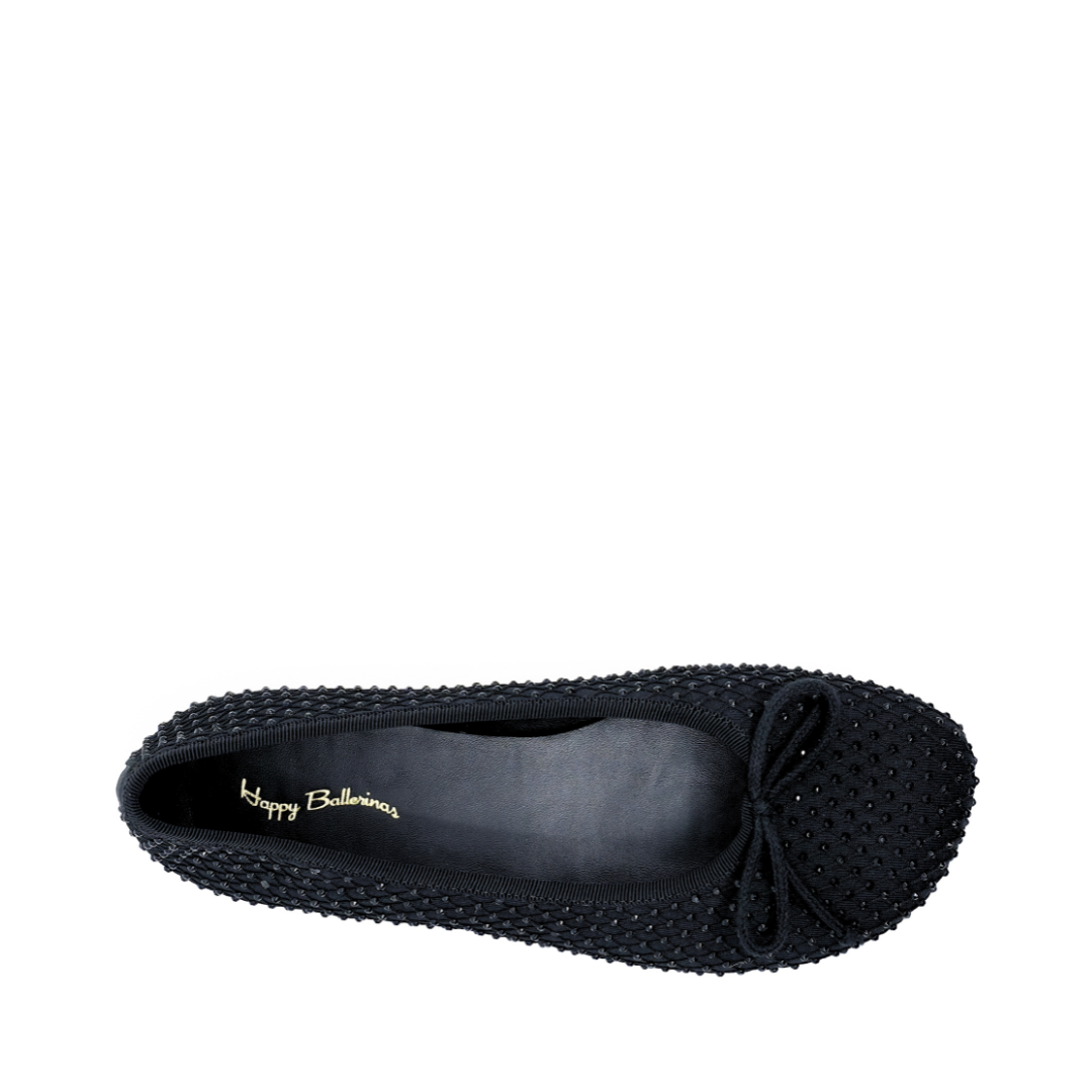 Lucia - Siyah Taş İşlemeli Barefoot Babet