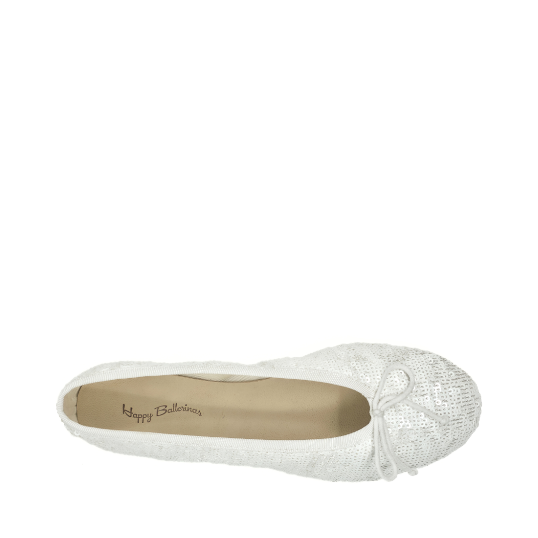 Sophia - Beyaz Payet İşlemeli Barefoot Babet