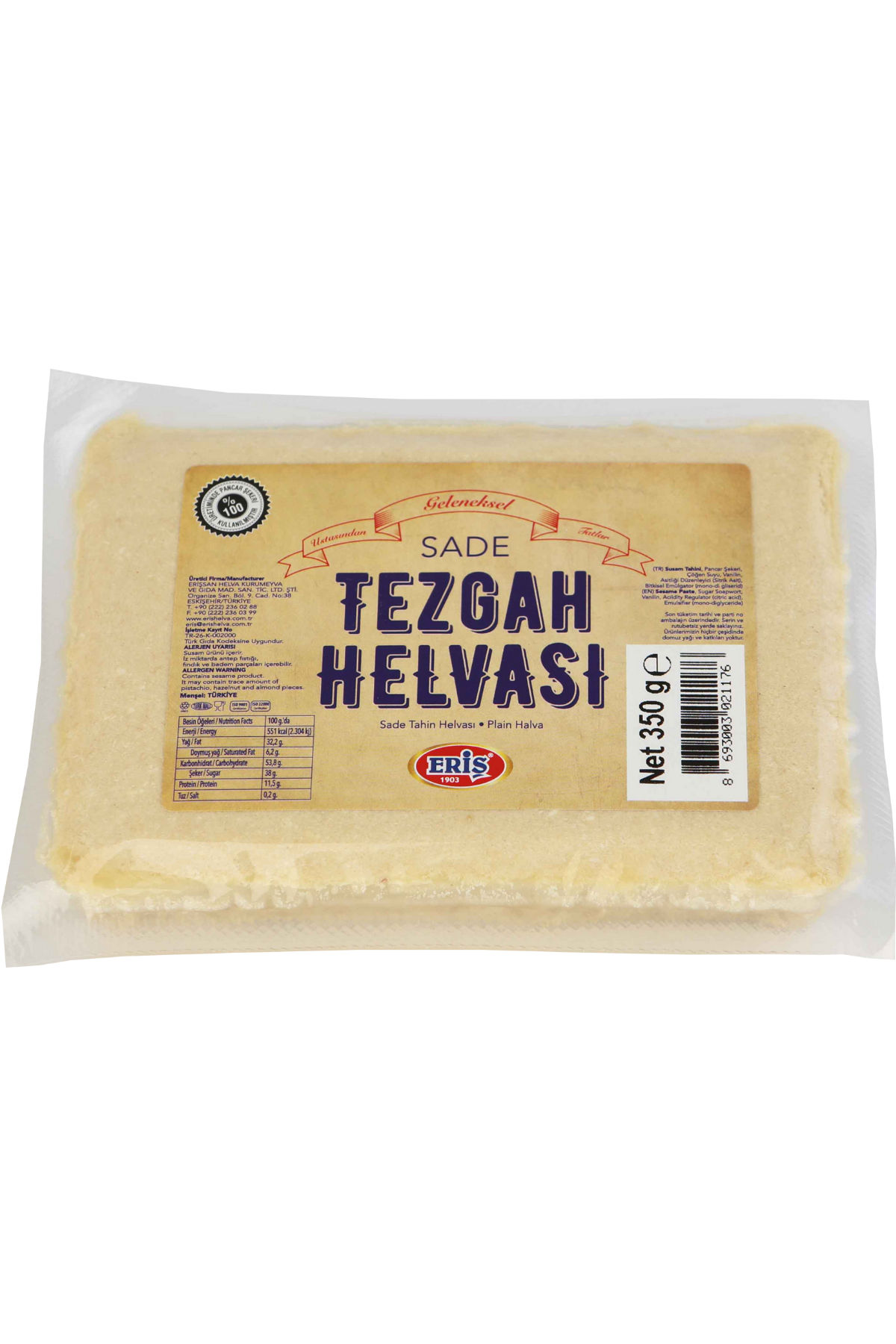 ERIS TEZGAH HELVASI 350gr SADE