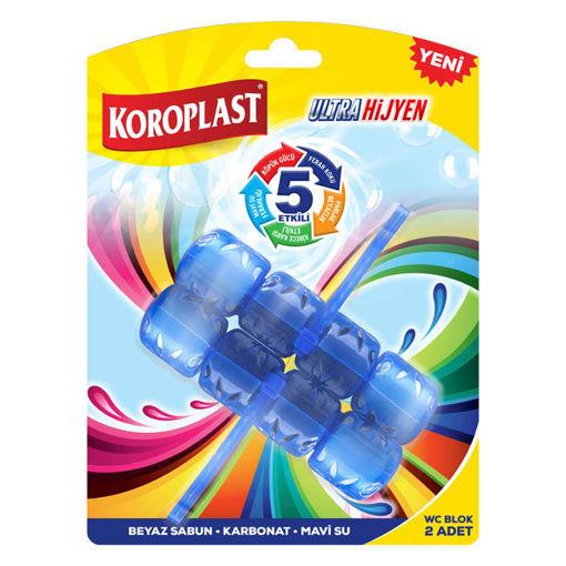 KOROPLAST WC BLOK 2x50g BEYAZ SABUN-KARBONAT-MAVI SU