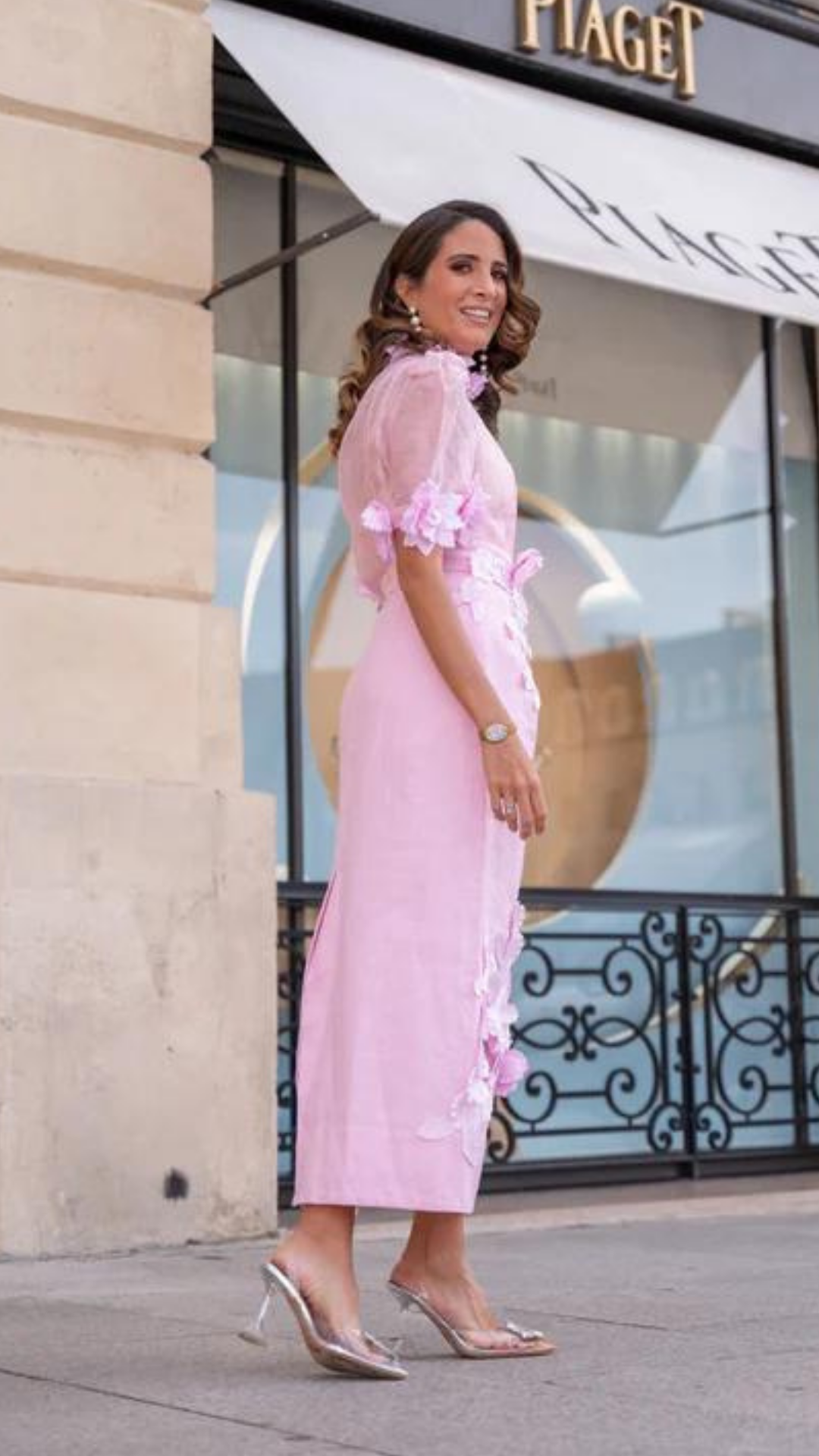Pembe Çiçek Detaylı Alt Üst Takım