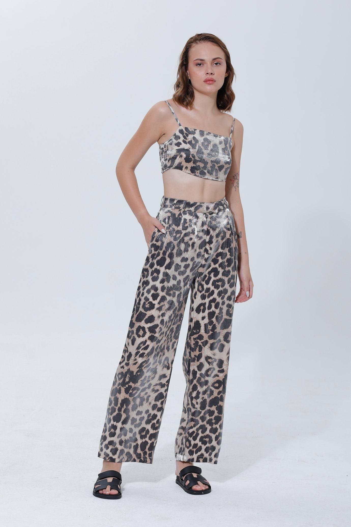 LEOPAR DETAYLI BÜSTİYER TAKIM