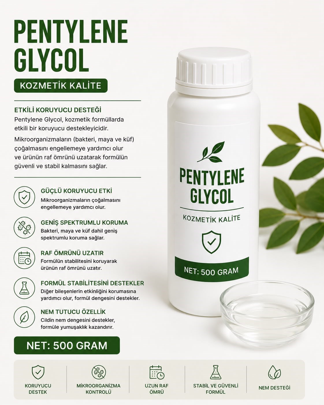 500 GR Pentylene GlycolHammaddeMD Beauty