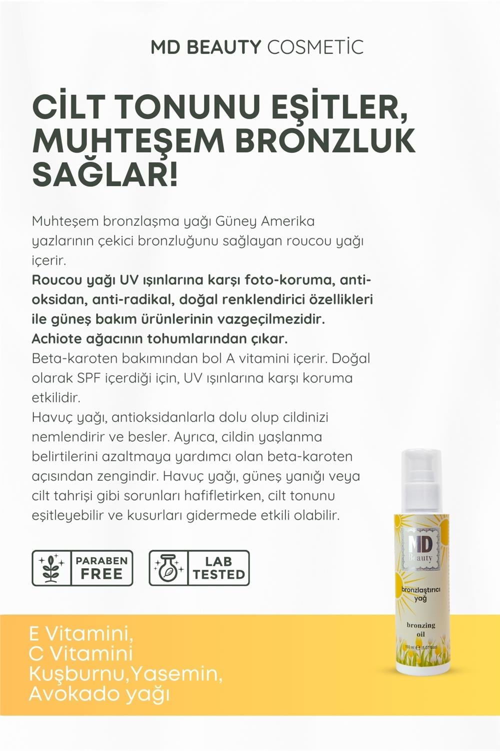 Bronzlatıcı Yağ