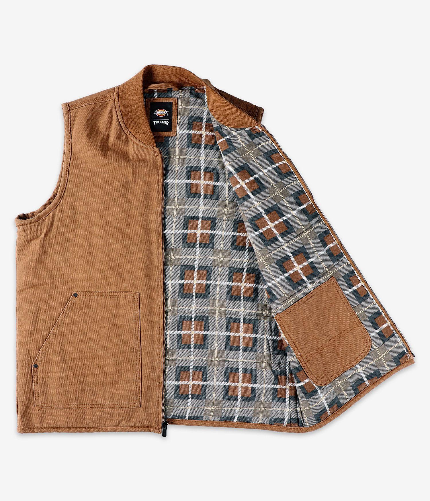 DICKIES X THRASHER LOGO VEST (BROWN DUCK)