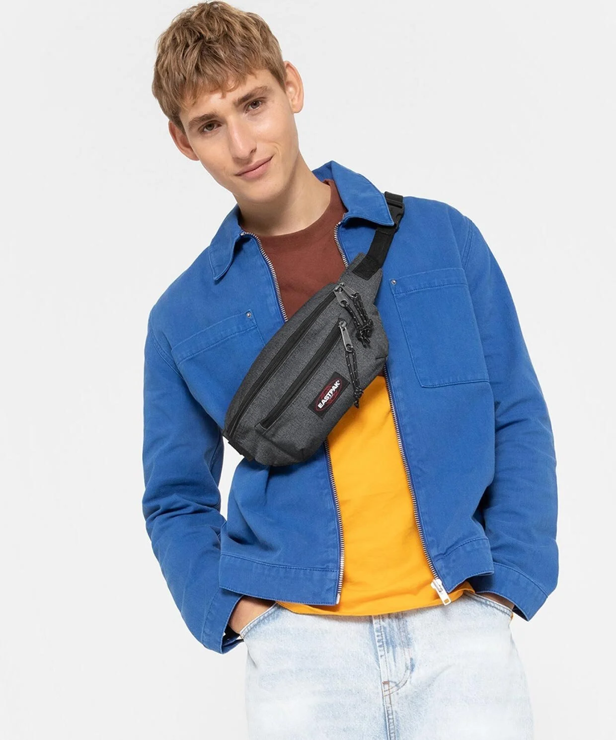 Eastpak Doggy Gri Denim Bel Çantası