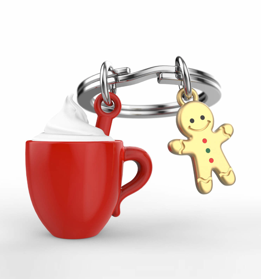 Metalmorphose Köpüklü Fincan ve Gingerbread Anahtarlık - MTM152-01
