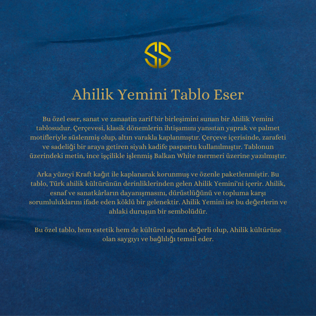 Ahilik Yemini Tablo Eser