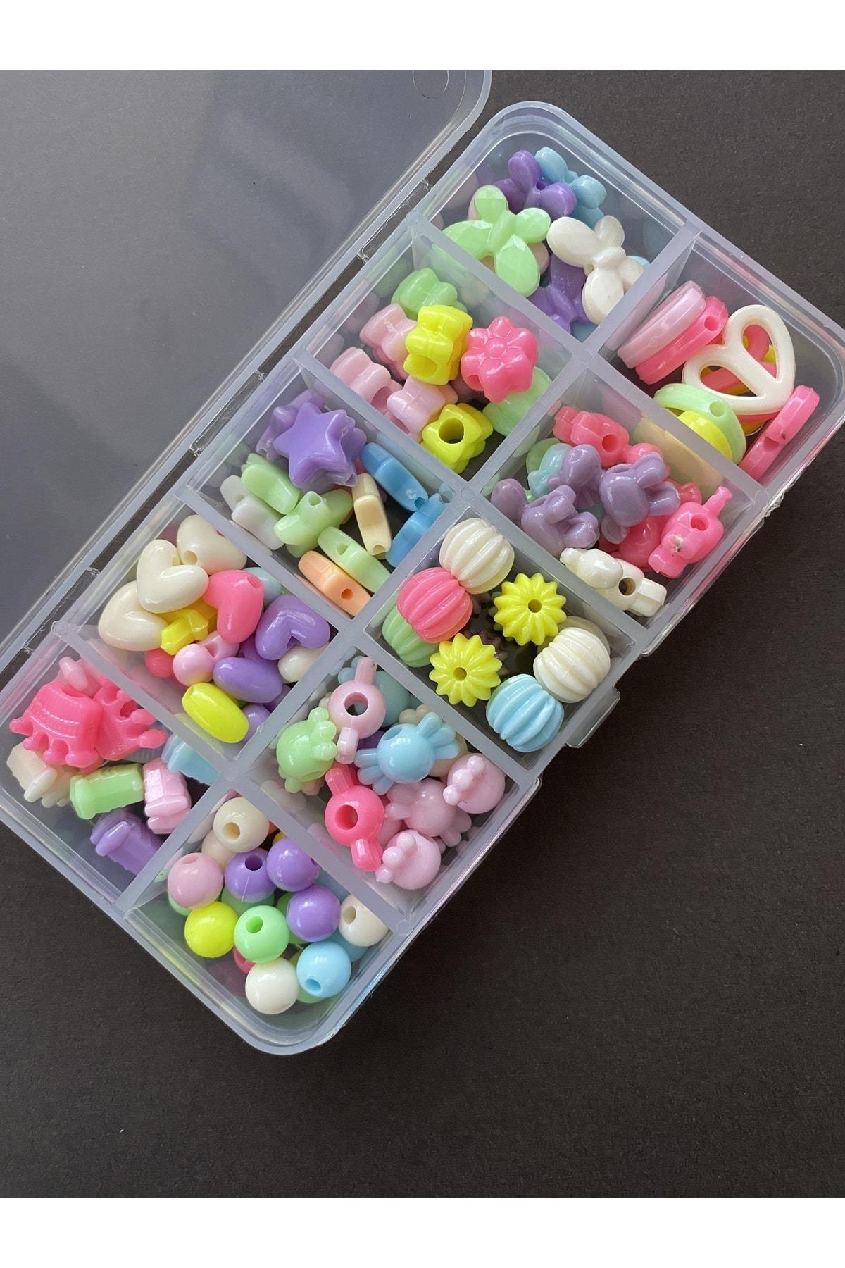Organizer Kutuda Misinalı Kum Ve Plastik Boncuk Takı Yapım Hobi Seti