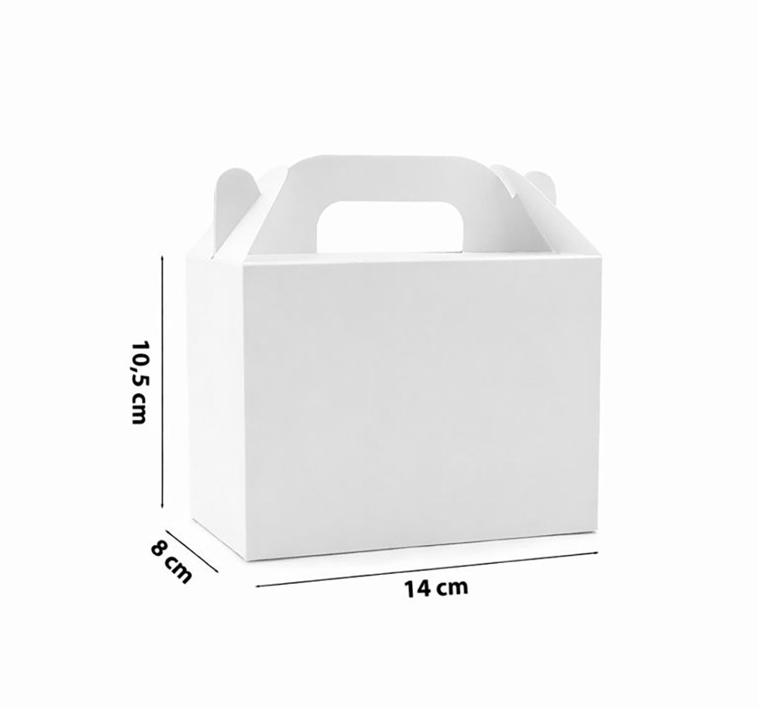 10x14 Beyaz El Geçme Hediye Kutusu (3'lü Set)