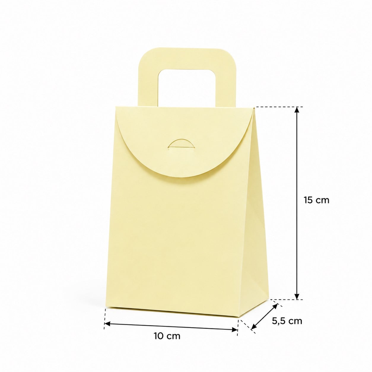 10x15 Sarı Renk Çanta Model Hediyelik Kutu - 20'li Paket