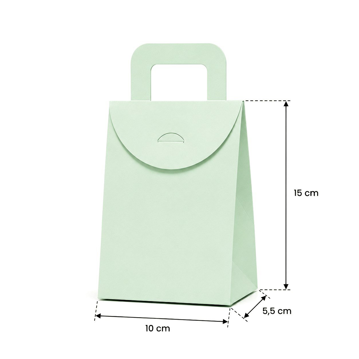 10x15 Yeşil Renk Çanta Model Hediyelik Kutu - 20'li Paket