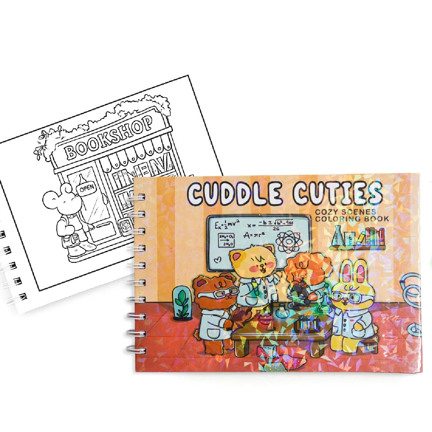 21x15 Cuddle Cuties Hologram Kapaklı Spiralli Boyama Kitabı | 50 Sayfa