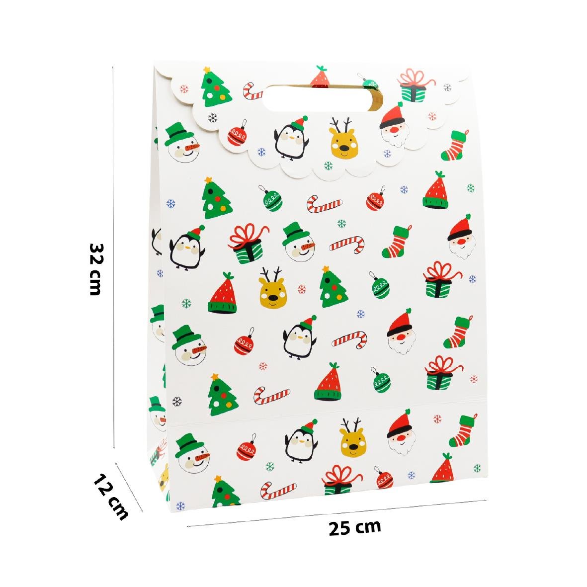 25x32 Yılbaşı Coşkusu Zarf Model Karton Çanta