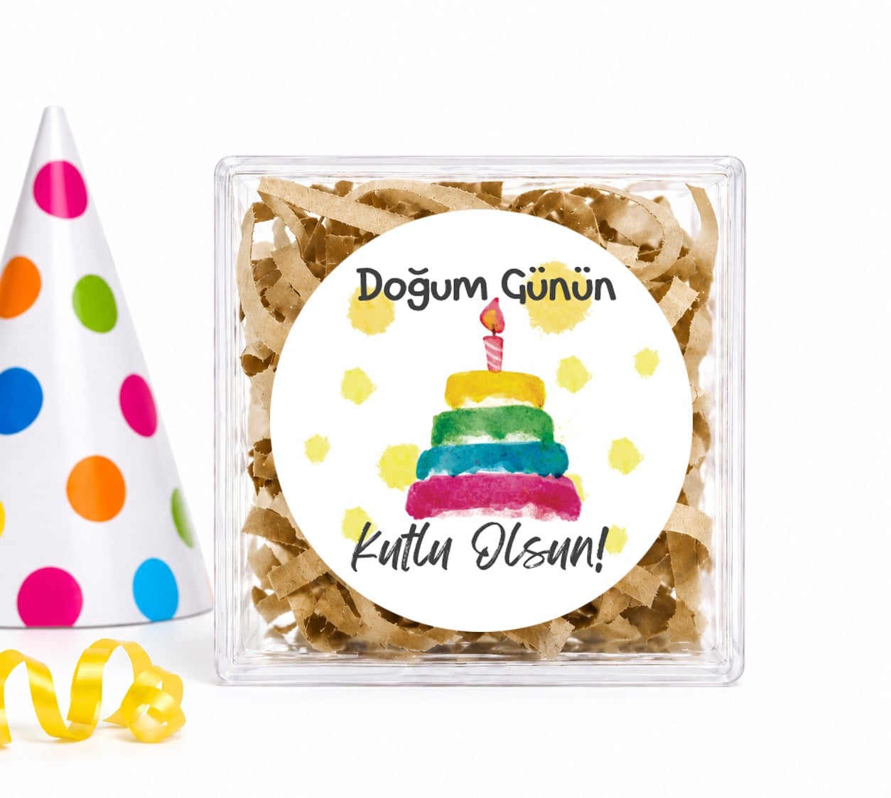 4 CM Doğum Günü Temalı Baskılı Etiket Model-4 (24 Adet)