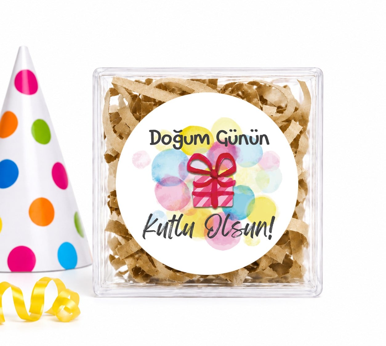 4 CM Doğum Günü Temalı Baskılı Etiket Model-8 (24 Adet)
