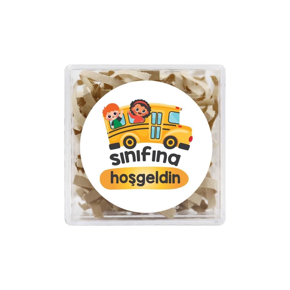 4 CM Sınıfına Hoşgeldin Baskılı Etiket Model-3