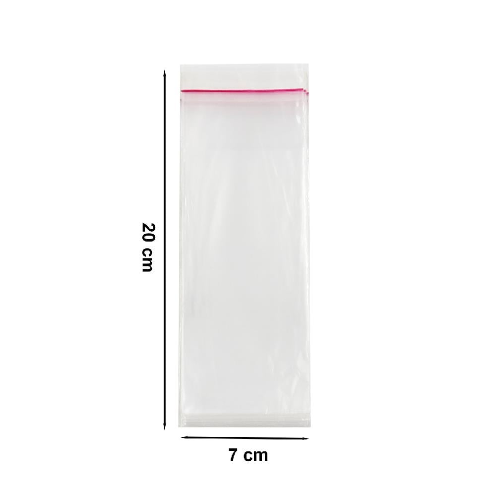 7x20 Şeffaf Bantlı Poşet