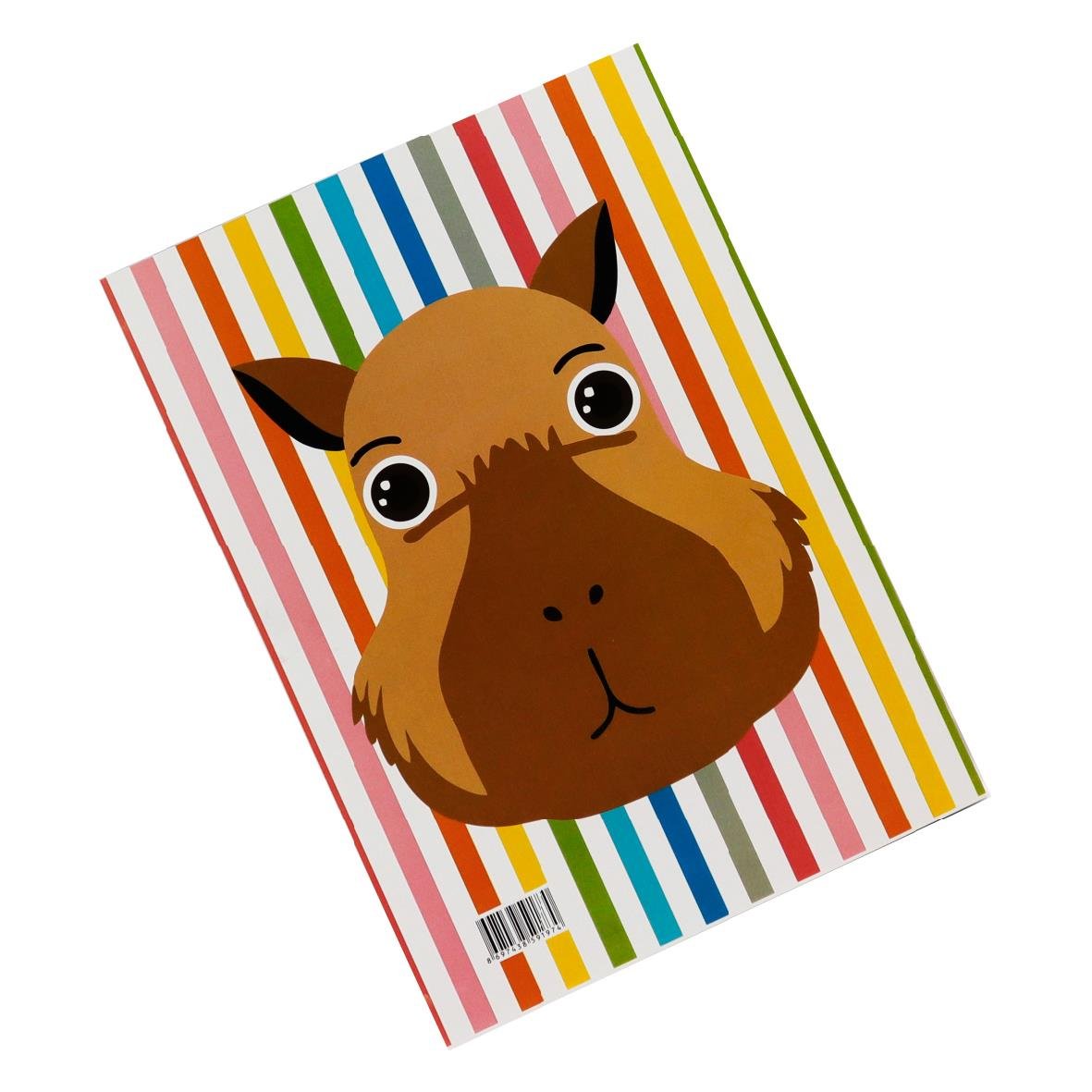 Cappybara Temalı Maskeli ve Stickerlı Boyama Kitabı – 16 Sayfa Renkli Eğlence!