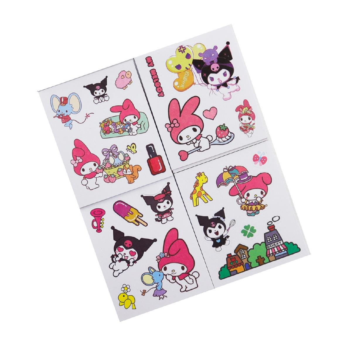 My Melody & Kuromi Kawaii Mini Sticker Defteri 2'li Set – 150 Adet Sticker