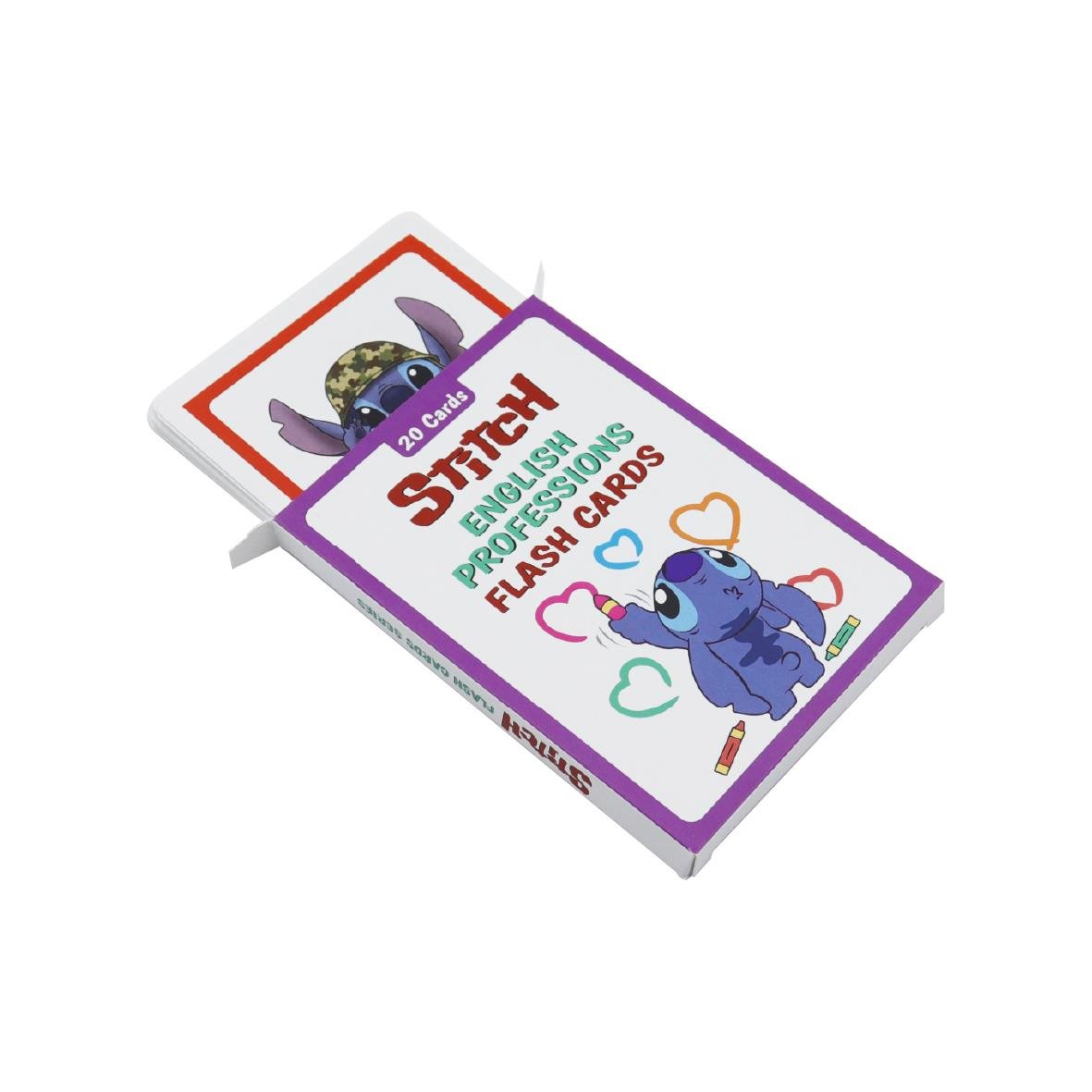 Stitch English Professions Flash Cards – 20 Adet İngilizce Meslek Kartı (Kutulu, Koleksiyonluk)