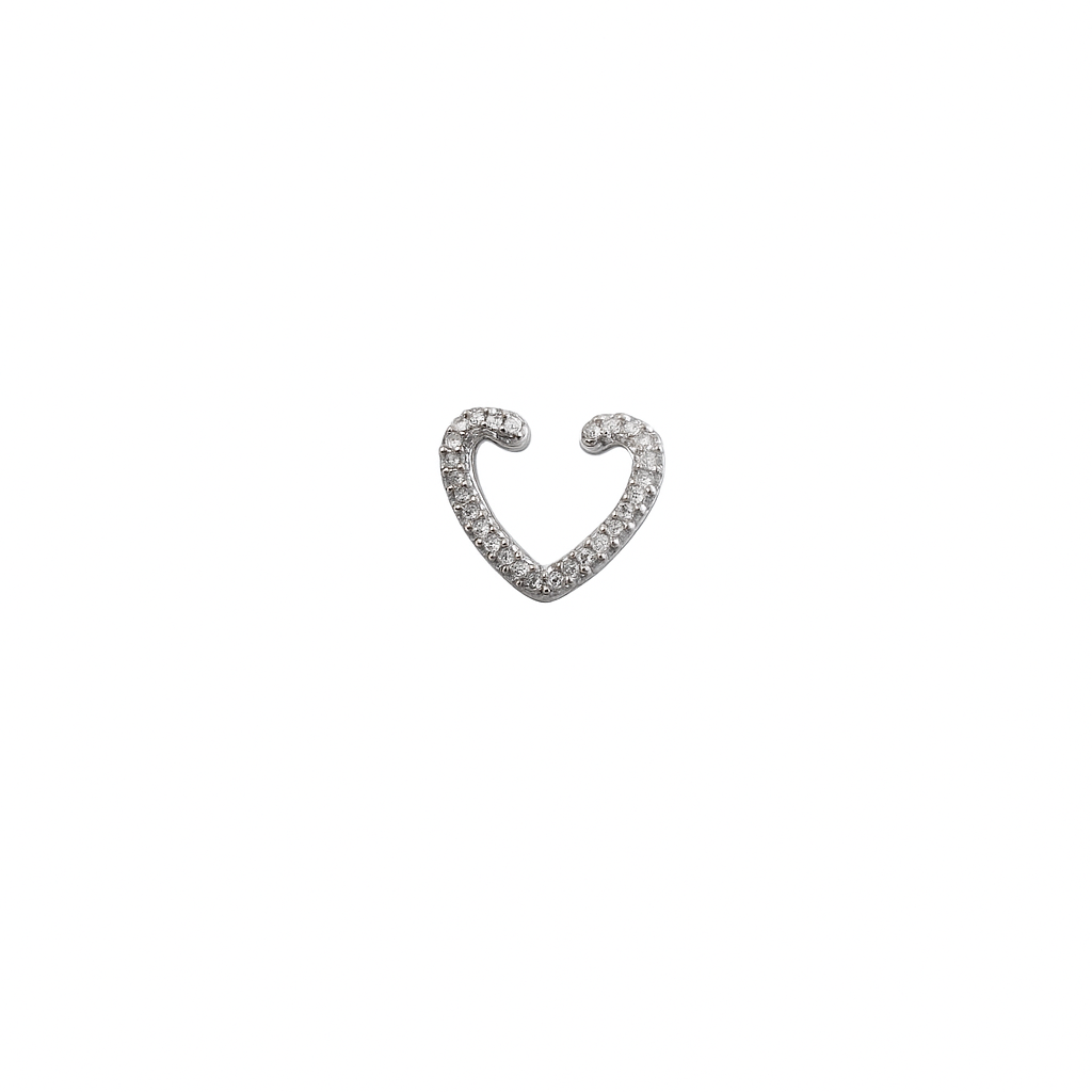 Çelik Kalp Taşlı Earcuff
