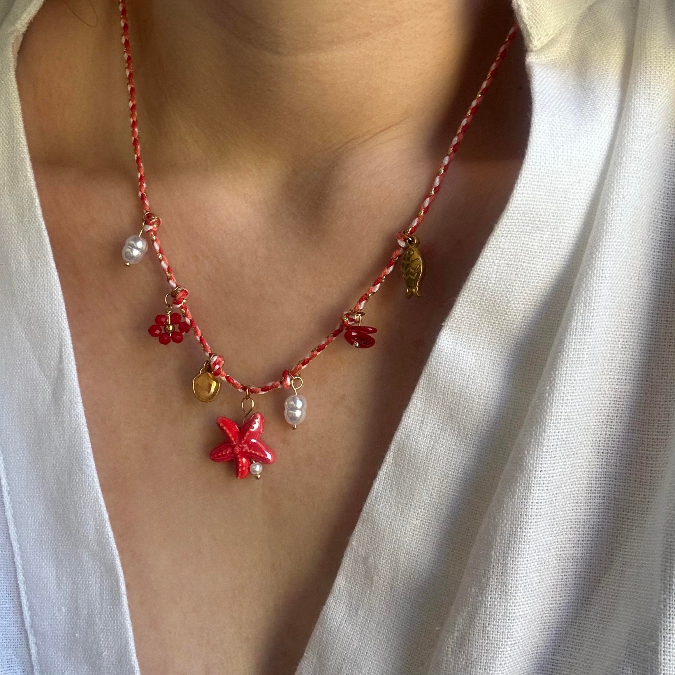 Çelik Murano Charm Kolye