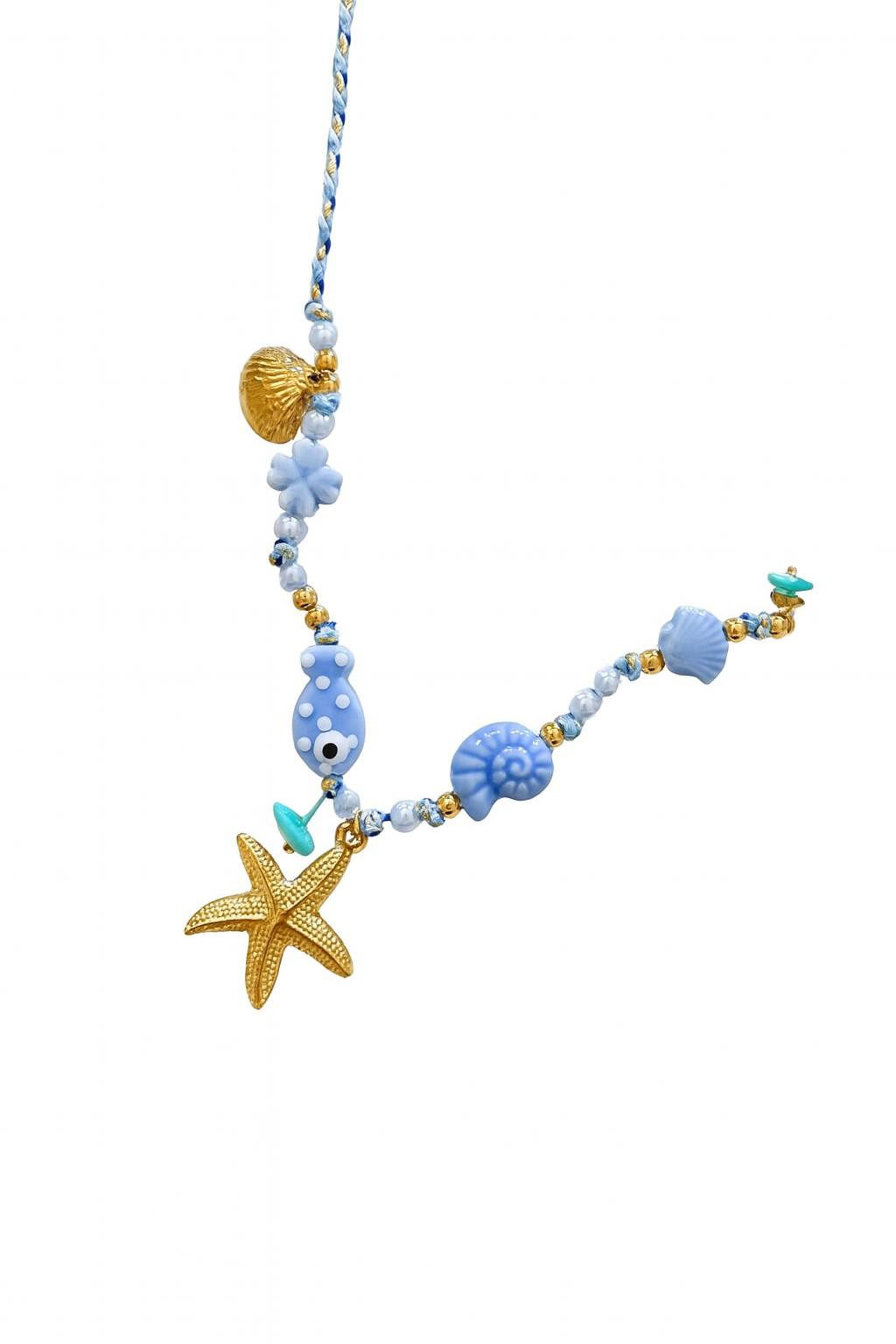 Çelik Murano Charm Kolye