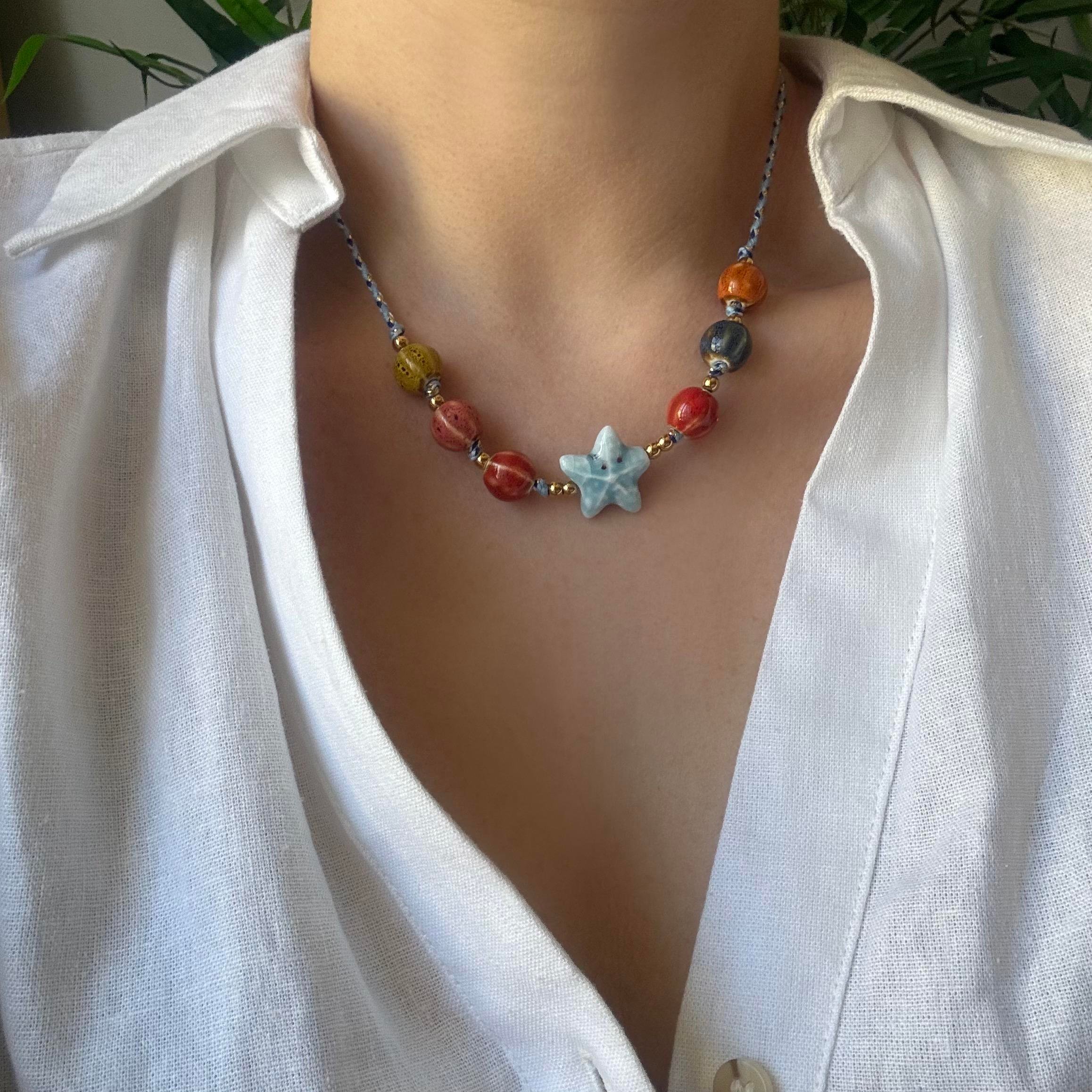 Çelik Murano Charm Kolye