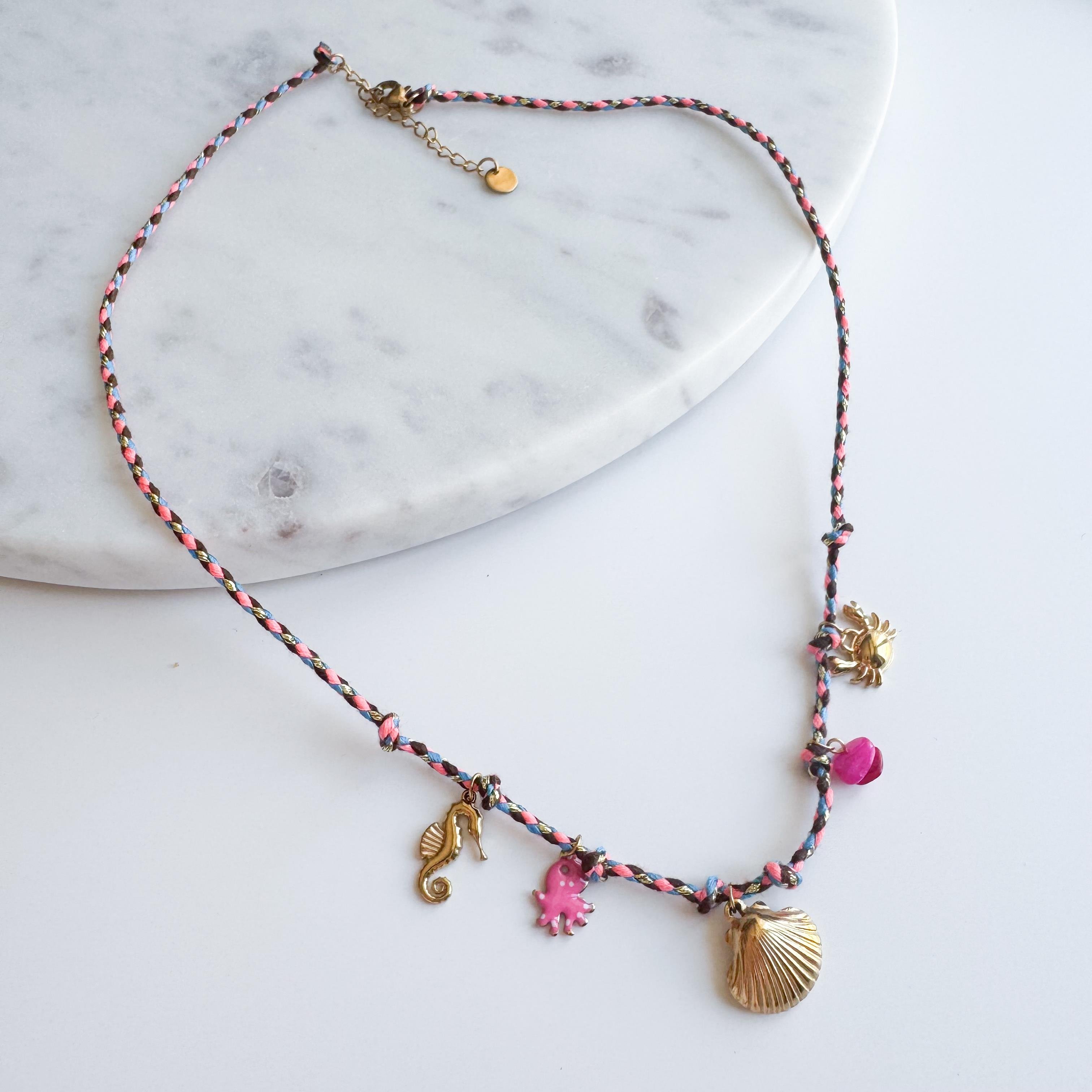 Çelik Murano Charm Kolye