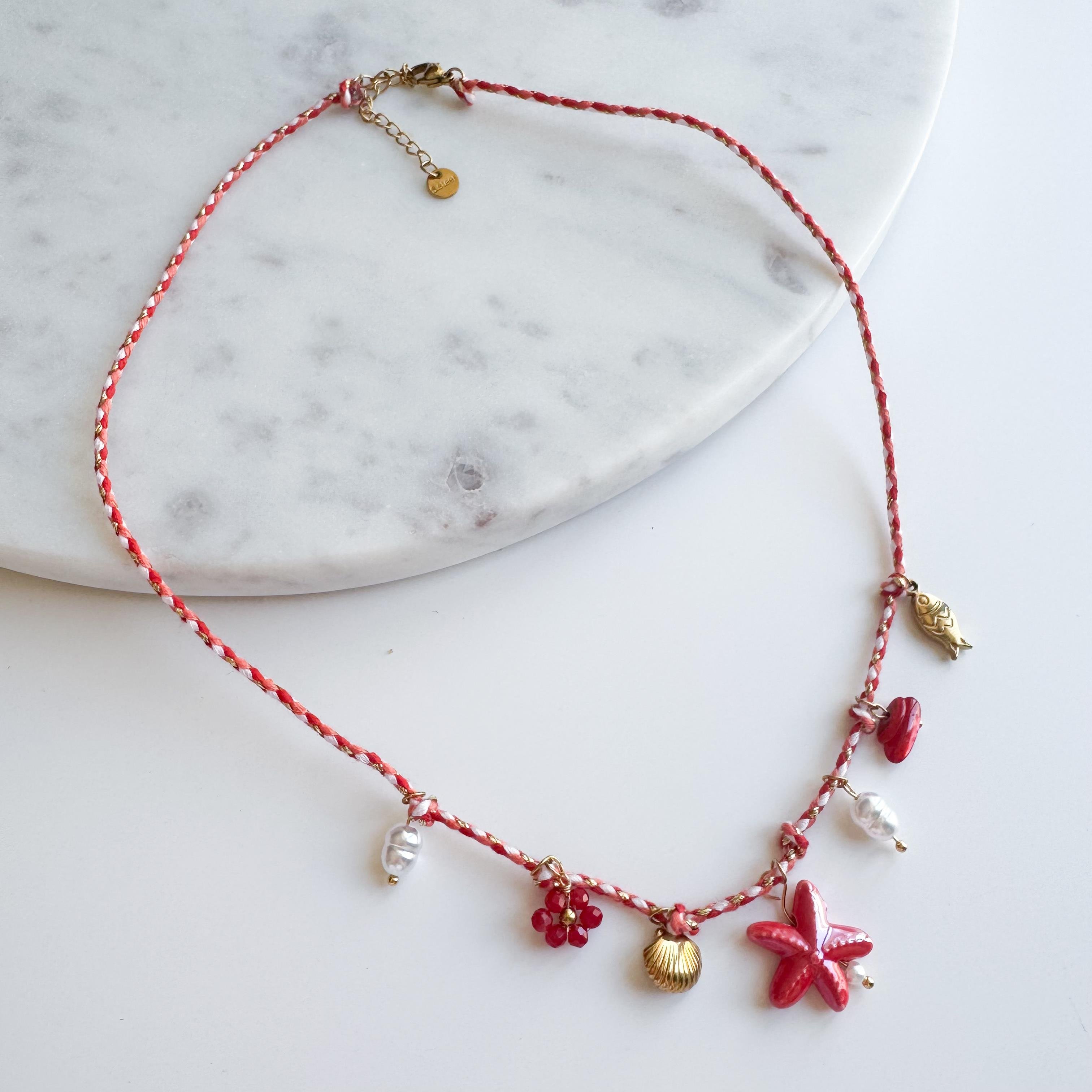 Çelik Murano Charm Kolye