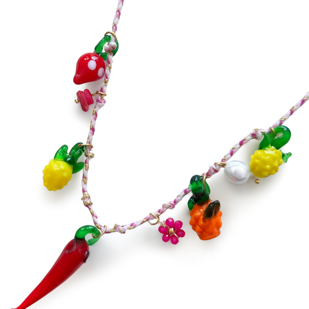 Çelik Murano Charm Kolye