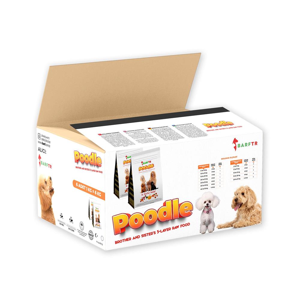3 Katlı Barf Köpek Maması 6 Kg 1000 gr Tekli Ambalajlarda