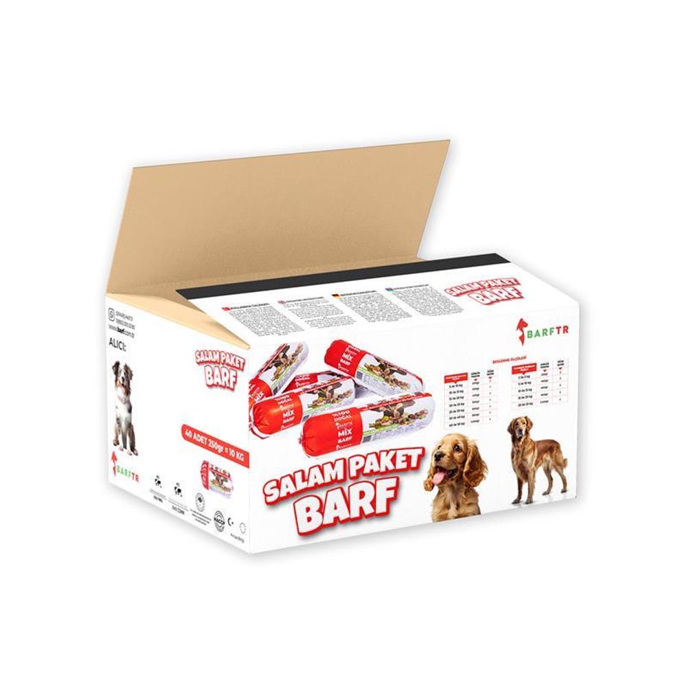 Mix Barf 10 kg 250 GR Salam Paket Tekli Ambalajlarda Köpek Maması