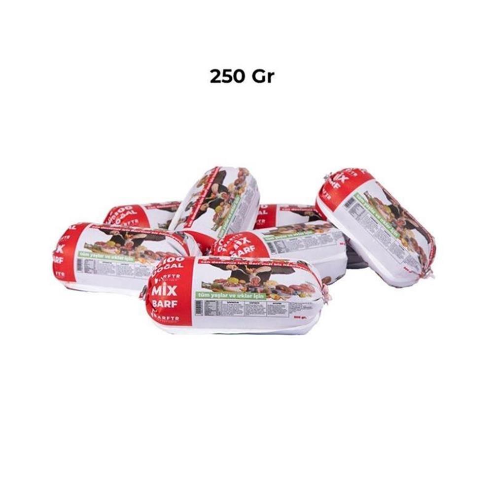 Mix Barf 10 kg 250 GR Salam Paket Tekli Ambalajlarda Köpek Maması