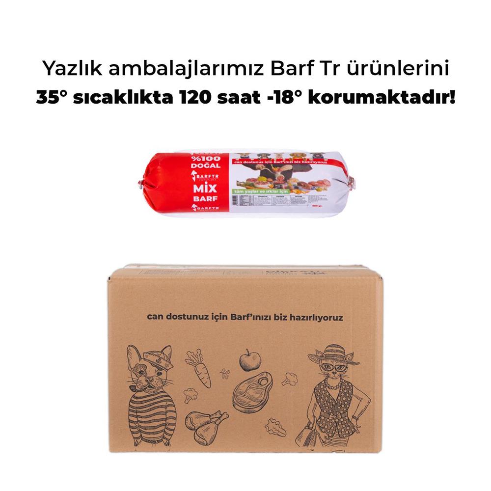 Mix Barf 10 kg 500 GR Salam Paket Tekli Ambalajlarda Köpek Maması
