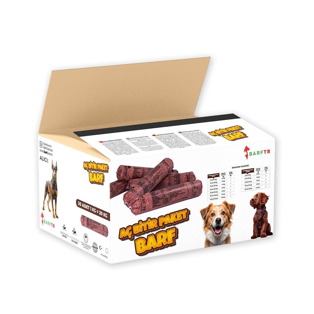 Mix Barf 20 kg Aç Bitir Paket Köpek Maması
