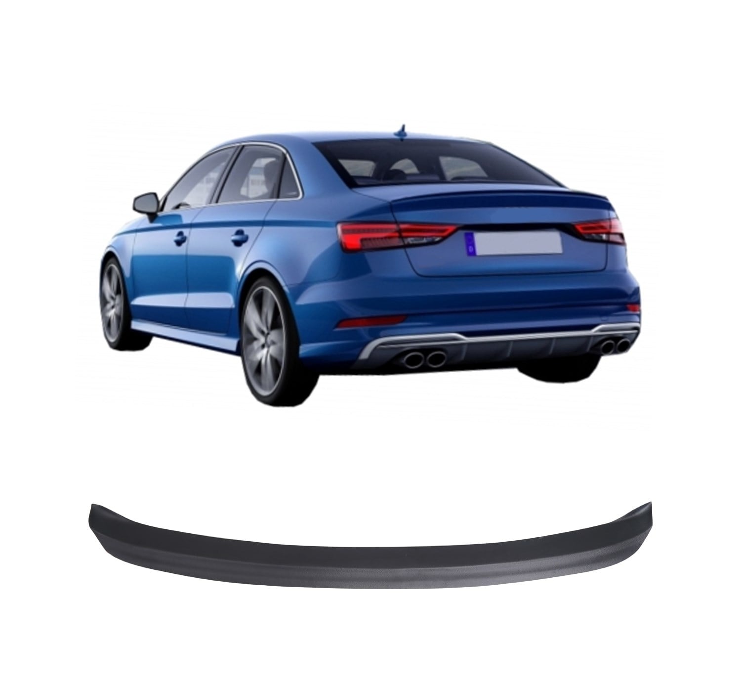 AUDI A3 SEDAN 2016-2020 GENİŞ ABS ARKA TAMON ÜSTÜ KORUMA