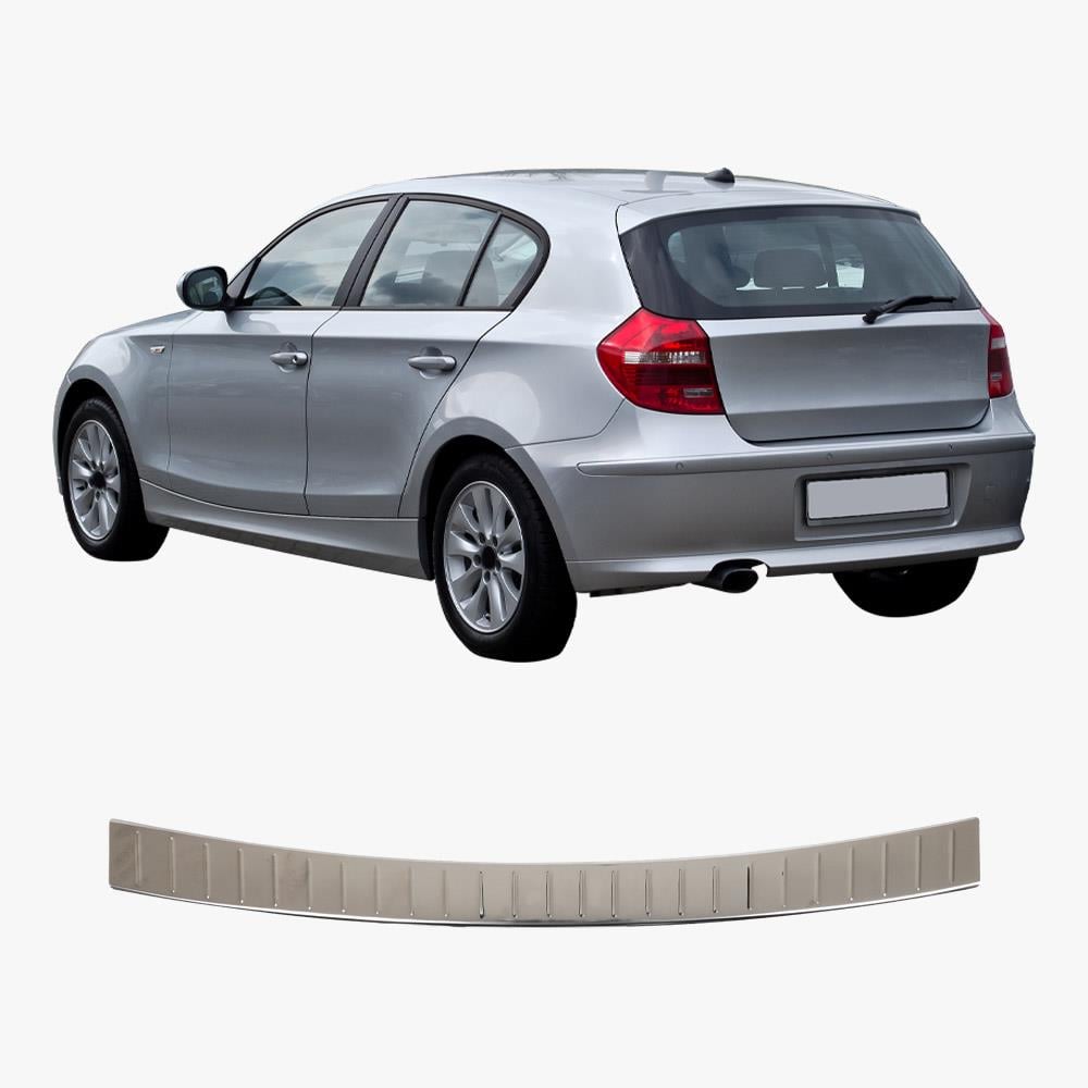 BMW 1ER E87,E81 2007-2012 KROM PARLAK ARKA TAMPON ÜSTÜ KORUMA