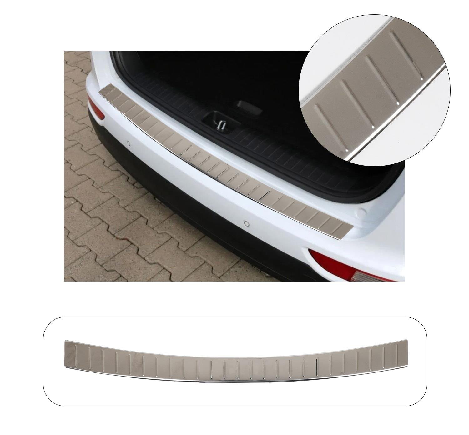 BMW 1ER E87,E81 2007-2012 KROM PARLAK ARKA TAMPON ÜSTÜ KORUMA