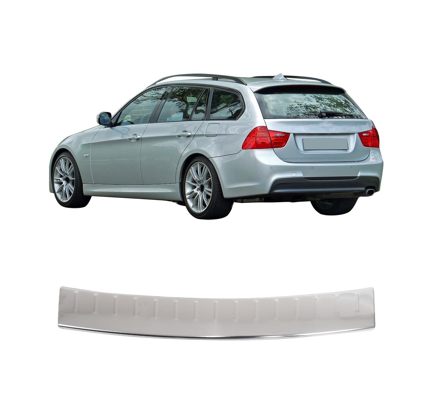 BMW E91 TOURING UYUMLU 2008-2012 KROM ARKA TAMPON ÜSTÜ KORUMA
