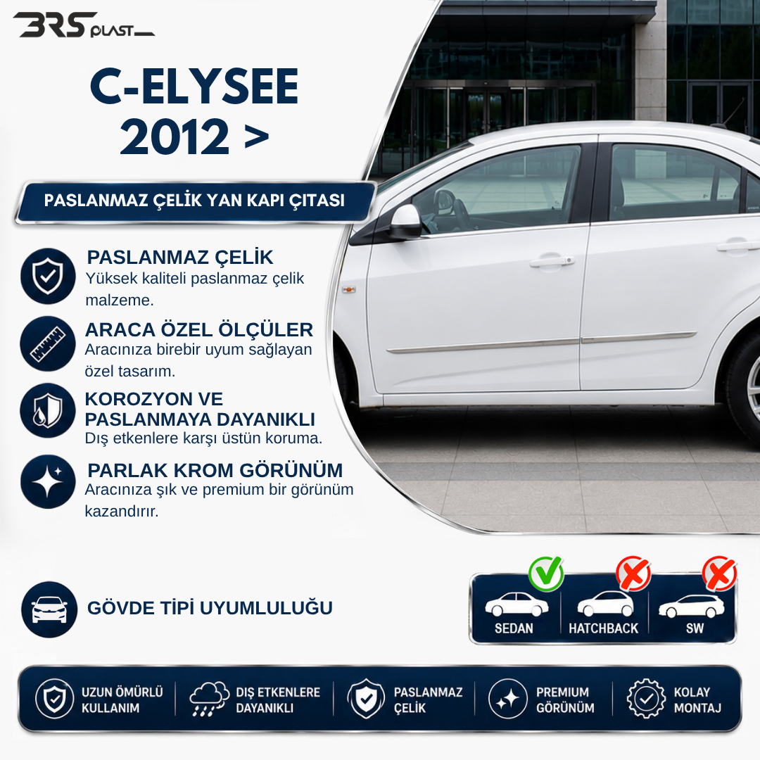 CITROEN C-ELYSEE 2012- YAN KAPI ÇITASI