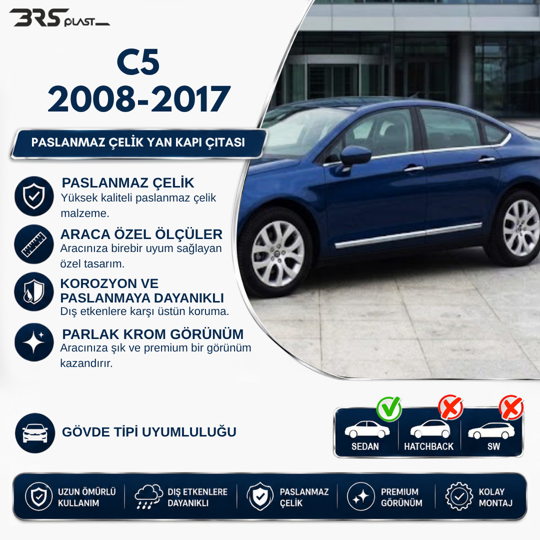 CITROEN C5 2 2008- YAN KAPI ÇITASI