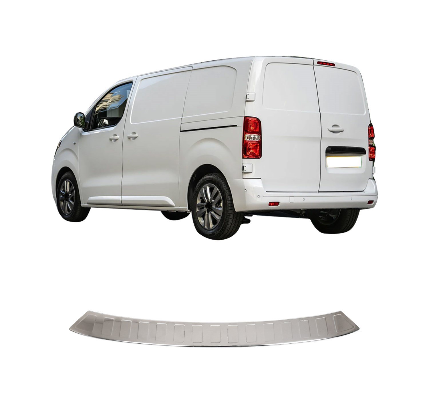 CITROEN DISPATCH UZUN ŞASE UYUMLU 2016- KROM PARLAK ARKA TAMPON EŞİĞİ KORUMA