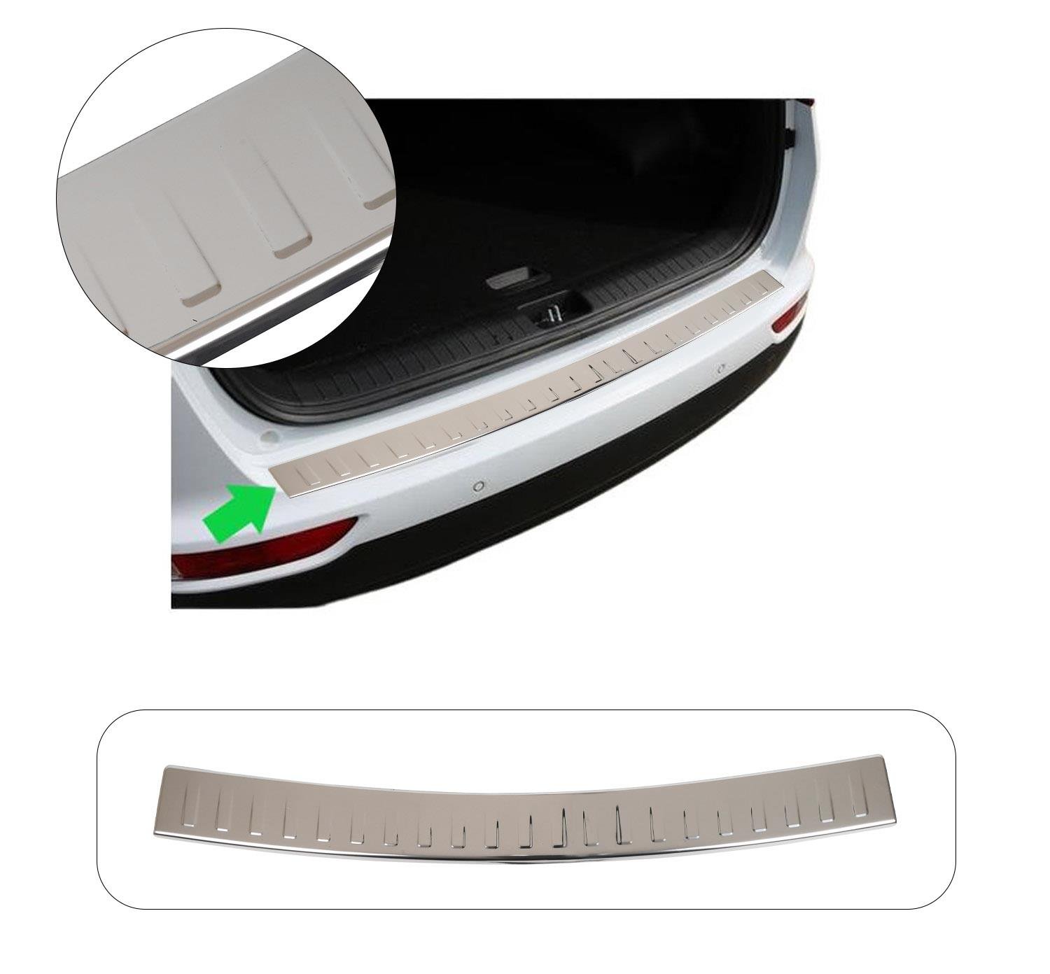 DACIA DUSTER 2010-2017 KROM PARLAK ARKA TAMPON ÜSTÜ KORUMA
